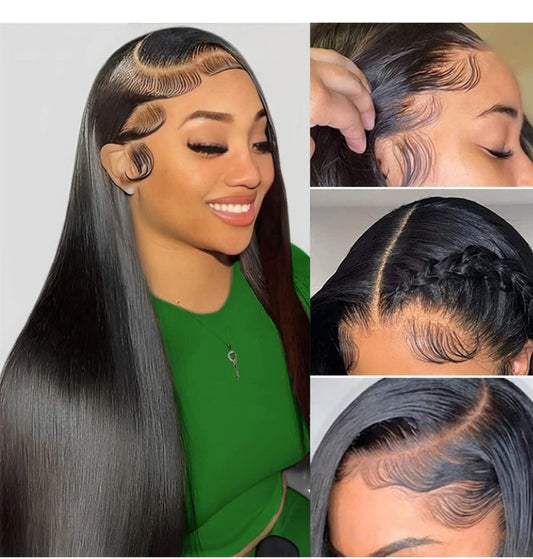 Real Human Hair Baby Bangs Natural Hairline Enhancer | Baby Hair Sideburn Edge Stickers | Must-Have for Wig Styling