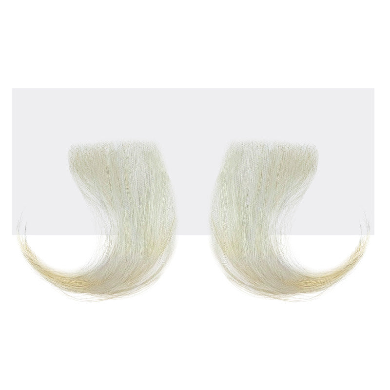 Real Human Hair Baby Bangs Natural Hairline Enhancer | Baby Hair Sideburn Edge Stickers | Must-Have for Wig Styling
