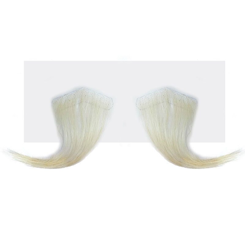 Real Human Hair Baby Bangs Natural Hairline Enhancer | Baby Hair Sideburn Edge Stickers | Must-Have for Wig Styling