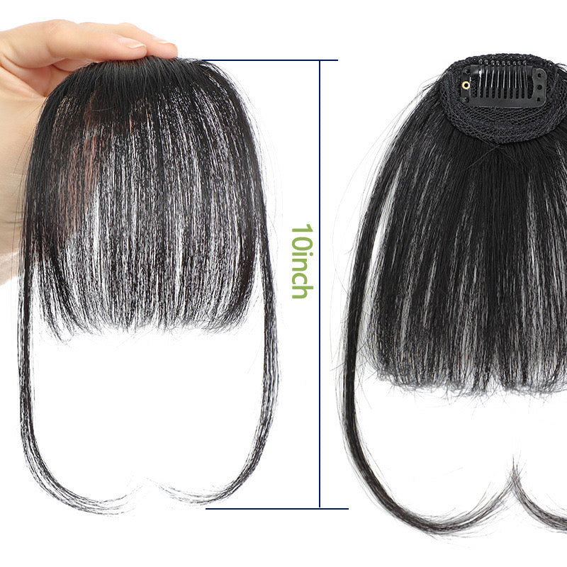 Real Human Hair Air Bangs Clip-in – Natural Sideburns for Effortless Style