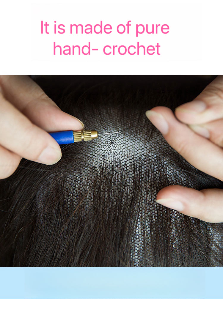 4.0"*5.0" Base Natural Silk Top Human Hair toppers for womens toupee half wigs top hair pieces