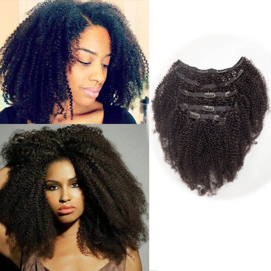 Clip in Hair Extension Afro Kinky Coily Clip-In Set