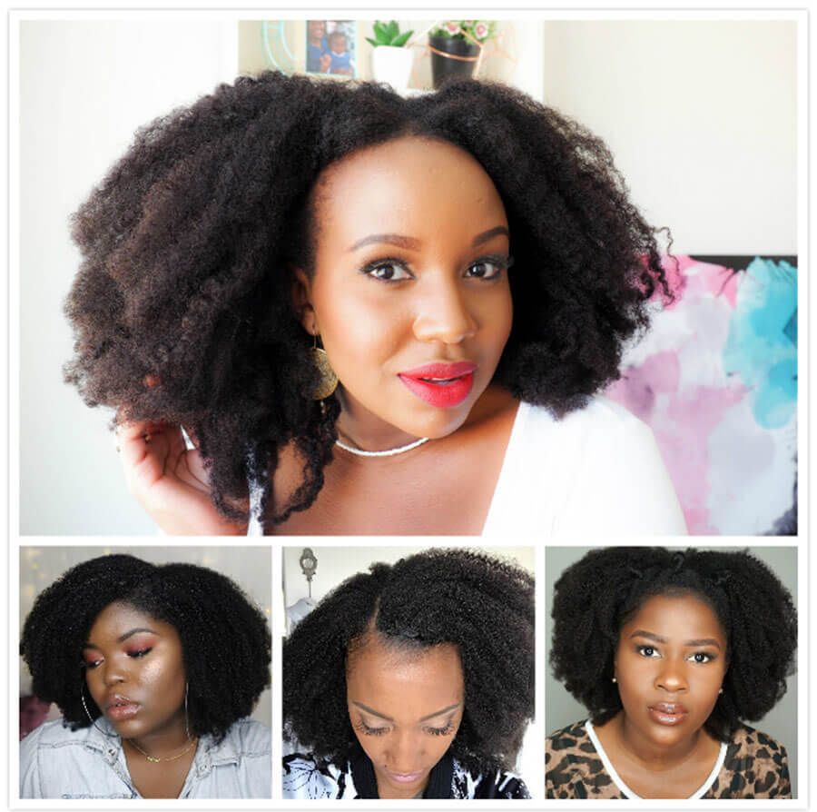 Clip in Hair Extension Afro Kinky Coily Clip-In Set