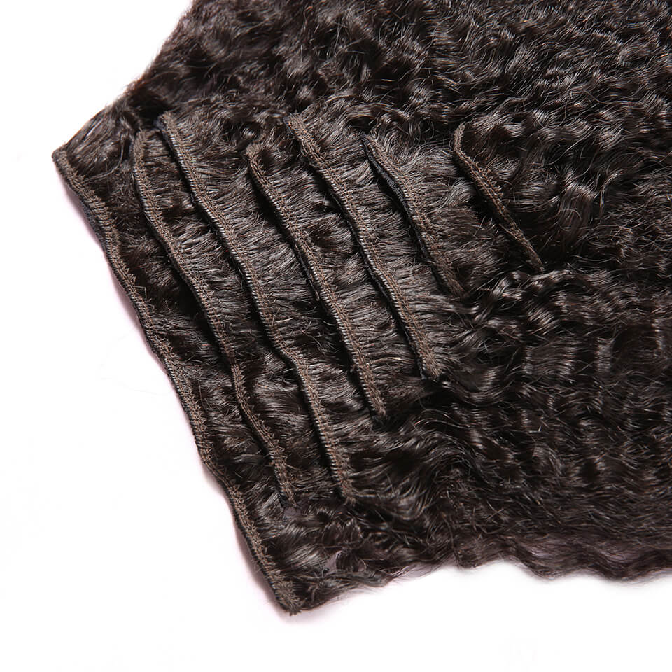 Clip in Hair Extension Kinky Straight Clip-In Set