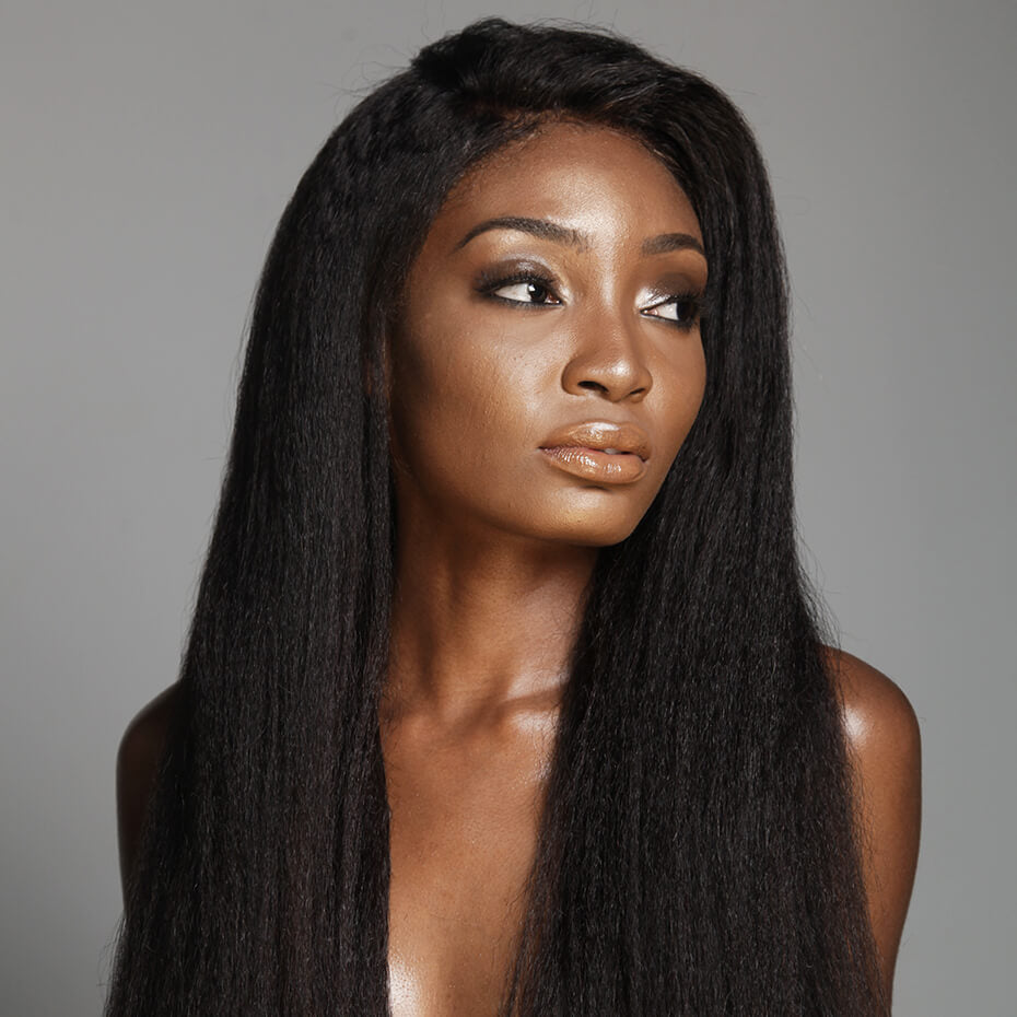 Clip in Hair Extension Kinky Straight Clip-In Set