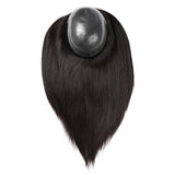 AnnaWigs Natural Black Natalia | 7"x9" All-Injection Polyskin Topper | True Freestyle Parting