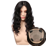 Ivy - Wavy | 4.7"x5.0" Full Silk Base Topper Silk Top Human Hair toppers for women toupee half wig