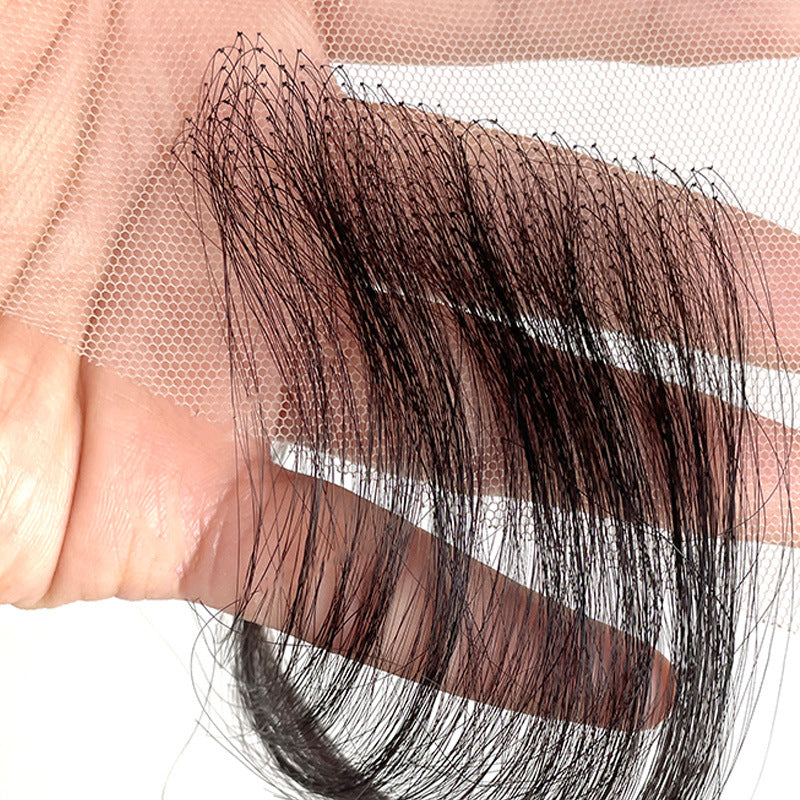 Real Human Hair Baby Bangs Natural Hairline Enhancer | Baby Hair Sideburn Edge Stickers | Must-Have for Wig Styling