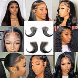 Real Human Hair Baby Bangs Natural Hairline Enhancer | Baby Hair Sideburn Edge Stickers | Must-Have for Wig Styling