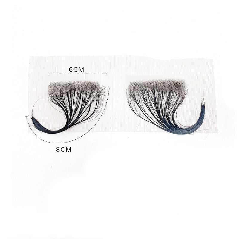 Real Human Hair Baby Bangs Natural Hairline Enhancer | Baby Hair Sideburn Edge Stickers | Must-Have for Wig Styling