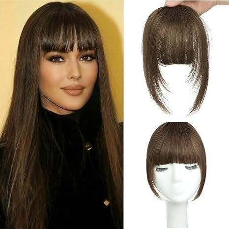 Thick Natural Real Human Hair French Bangs for Women – Fully Handcrafted