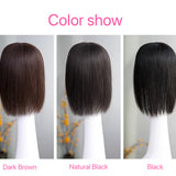 4.3" *3.5" Base Natural Silk Top Human Hair toppers for womens toupee half wigs top hair pieces