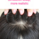 4.3" *3.5" Base Natural Silk Top Human Hair toppers for womens toupee half wigs top hair pieces
