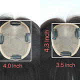 4.0"*5.0" Base Natural Silk Top Human Hair toppers for womens toupee half wigs top hair pieces