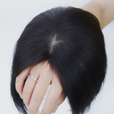 4.3" *3.5" Base Natural Silk Top Human Hair toppers for womens toupee half wigs top hair pieces
