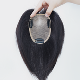 4.3" *3.5" Base Natural Silk Top Human Hair toppers for womens toupee half wigs top hair pieces