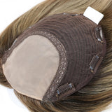 Eliana | 7"x8" Large Silk Base Topper | Premium Spun Silk Lining | 100% Human Hair 4610