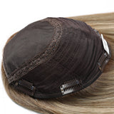 Emilia | 8"x8" Extra Large Topper Genuine Silk Base Premium Human Hair Tea 4610