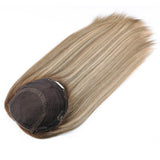 Emilia | 8"x8" Extra Large Topper Genuine Silk Base Premium Human Hair Tea 4610