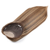 Eliana | 7"x8" Large Silk Base Topper | Premium Spun Silk Lining | 100% Human Hair