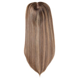 Eliana | 7"x8" Large Silk Base Topper | Premium Spun Silk Lining | 100% Human Hair