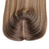 Eliana | 7"x8" Large Silk Base Topper | Premium Spun Silk Lining | 100% Human Hair