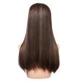 Emilia | 8"x8" Extra Large Topper Genuine Silk Base Premium Human Hair Latte 26500