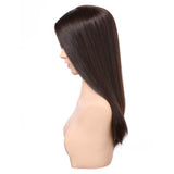 AnnaWigs Medium Brown Helena | 8"x8" Large Coverage Topper | 4"x4" Jewish Silk Top with Breathable Wefts | 100% Mongolian Remy Hair