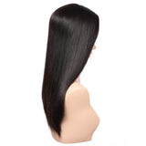 AnnaWigs Natural Black Helena | 8"x8" Large Coverage Topper | 4"x4" Jewish Silk Top with Breathable Wefts | 100% Mongolian Remy Hair