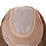 6*6.5 Clip-On Stretch Mesh Hairpiece for Women with Thin Skin and Silk Mono Top