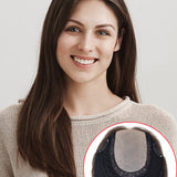 6*6.5 Inch Natural Hairline Women’s Silk-Top & Wefted Back Hairpiece with Virgin Hair