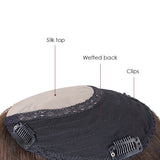 6*6.5 Inch Natural Hairline Women’s Silk-Top & Wefted Back Hairpiece with Virgin Hair