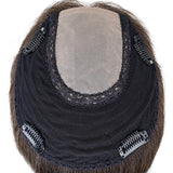 6*6.5 Inch Natural Hairline Women’s Silk-Top & Wefted Back Hairpiece with Virgin Hair