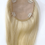 5.5*6.0  613 Blonde Silk Top Human Hair toppers women toupee half wigs top hair pieces