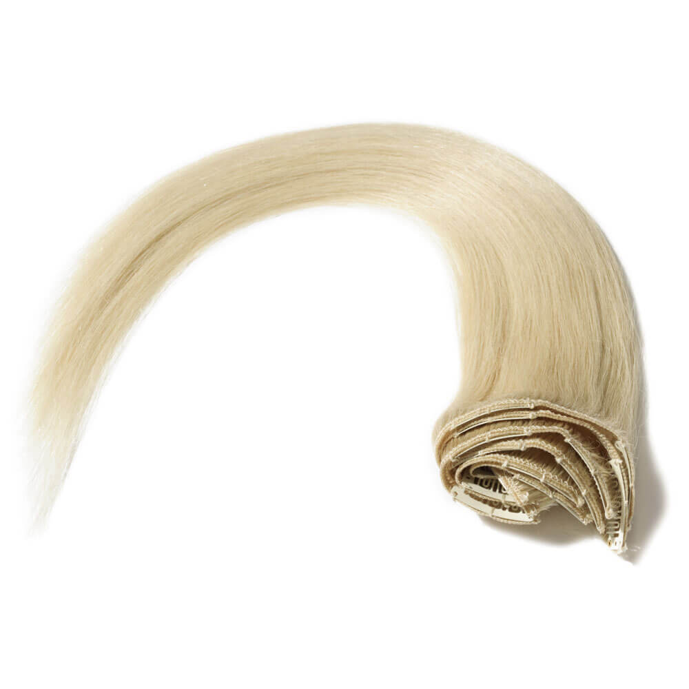 Clip in Hair Extensions Straight #60Patinum Blonde Remy Human Hair