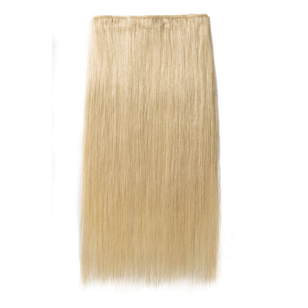 Clip in Hair Extensions Straight #613 Bleach Blonde Remy Human Hair