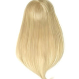 5"*6" Light Blonde Silk Top Human Hair toppers women toupee half wigs top hair pieces