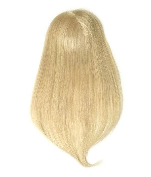 5"*6" Light Blonde Silk Top Human Hair toppers women toupee half wigs top hair pieces