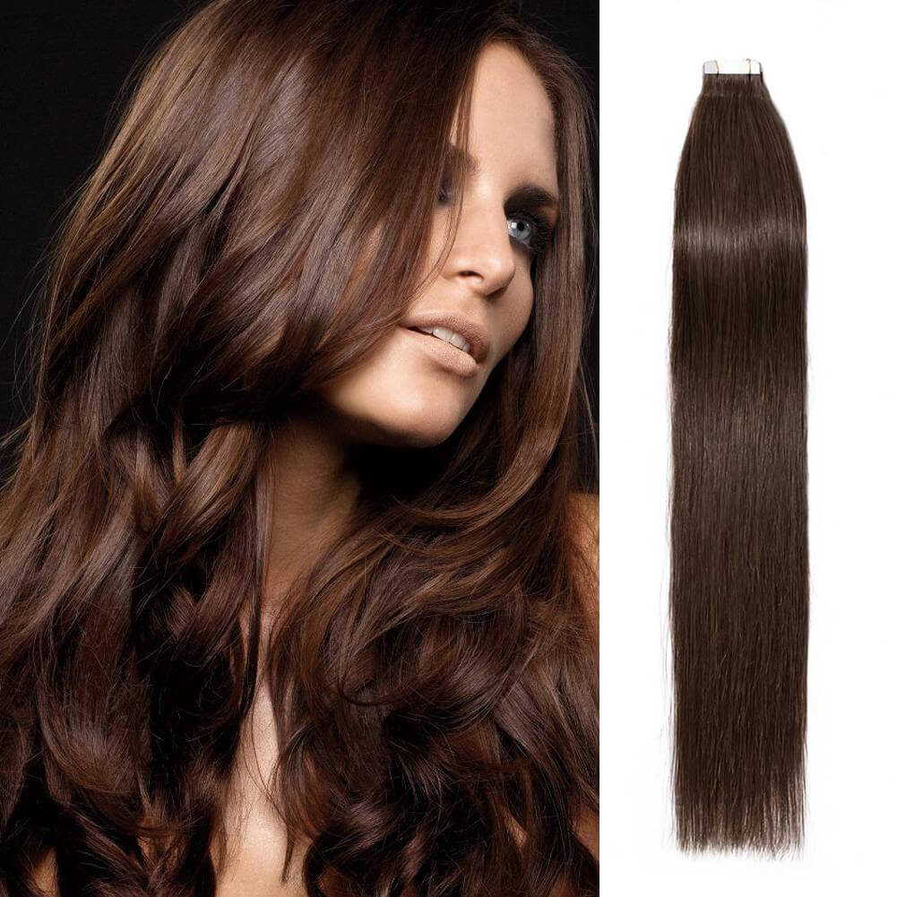 Tape In Hair Extensions #4 Chocolate Brown